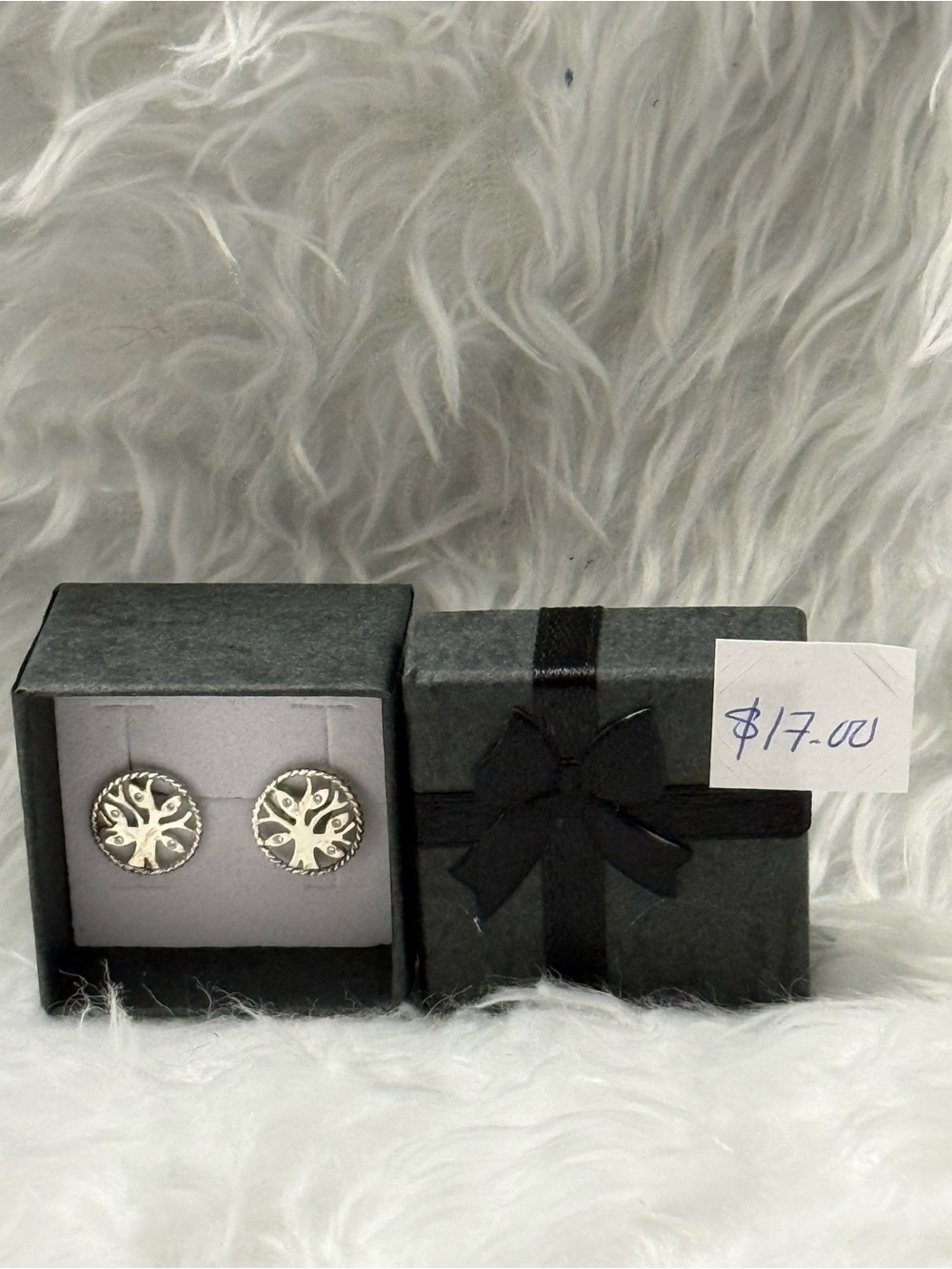 Sterling Silver Tree of Life Stud Earrings - Women Jewelry